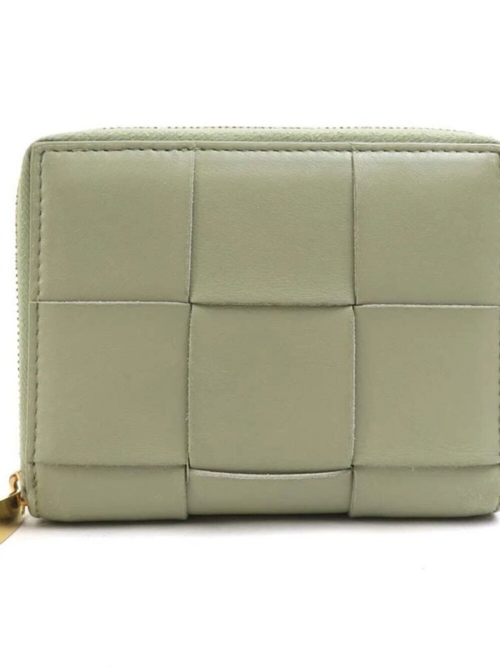 BOTTEGAVENETA Bill Compartment Green Leather/Goldtone